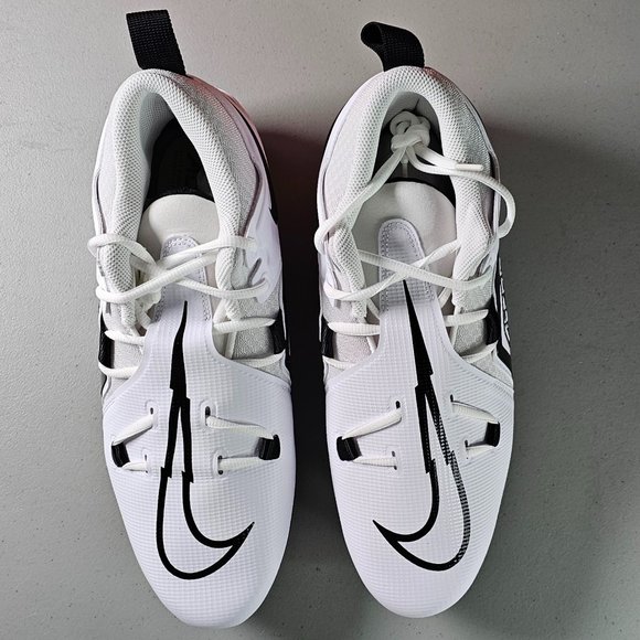 Nike Alpha Menace Pro 3 Mid Men's Football Cleats White Black CT6649-100 - Picture 6 of 9